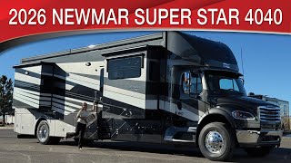 A preview image of the linked video showcasing 2026 Newmar Super Star 4040