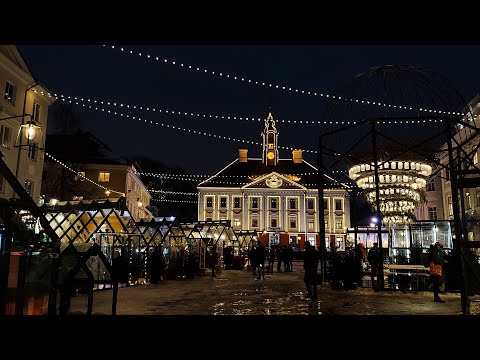 Snow And Christmas Village in Tartu, Estonia 2021
