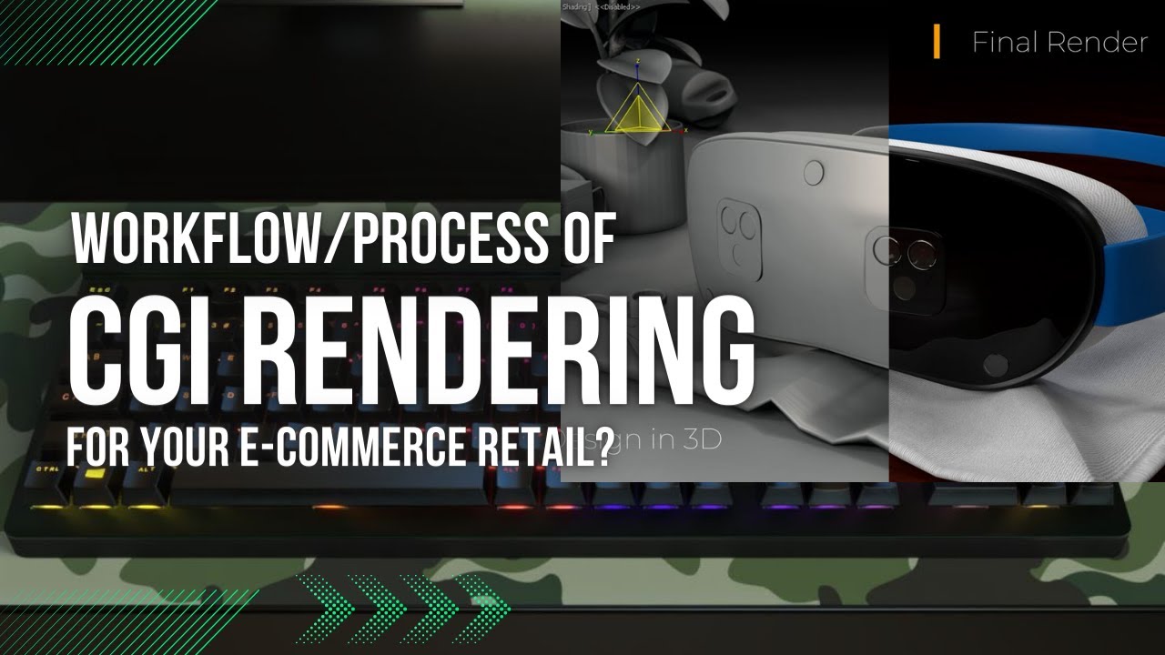 What is workflow of product rendering( product visualization) for E-commerce retail business ?