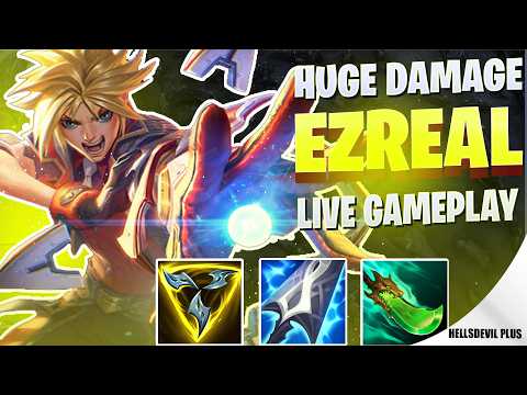 Ezreal HUGE DAMAGE BUILD! - Wild Rift HellsDevil Plus Gameplay
