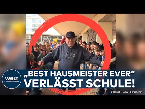 FRANKENTHAL: Bester Hausmeister der Welt geht! Schüler und Lehrer verabschieden sich von Waldemar W.