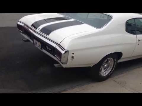 70 Chevelle 454 with Flowmaster American Thunder exhaust kit installed super 40 mufflers