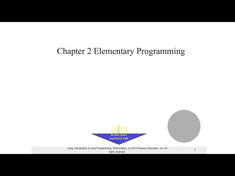 Java Lecture 3 Elementary Programming