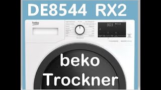 Beko DE8544RX2 Wärmepumpentrockner- Ersteinweisung-Kindersicherung aktivieren/deaktivieren.