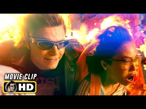 Quicksilver Saves Everyone From Exploding X-Mansion Scene - Sweet Dreams - X-Men: Apocalypse (2016)