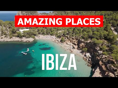 Ibiza beach vacation | Places, resorts, beaches, tourism, sea | 4k video | Spain, Ibiza from drone