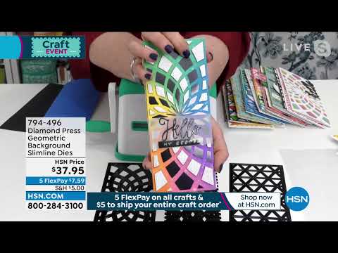 Diamond Press Geometric Background Slimline Dies