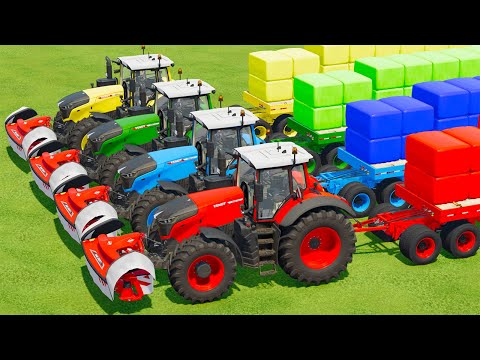 CUT GRASS AND MAKE BALES WITH FENDT TRACTORS - Farming Simulator 22