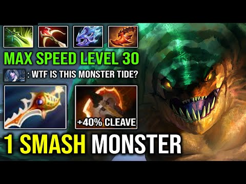 This is HOW You Make Tidehunter a Monster | 1 Smash AoE Cleave Butterfly Rapier OP LEVEL 30 Dota 2