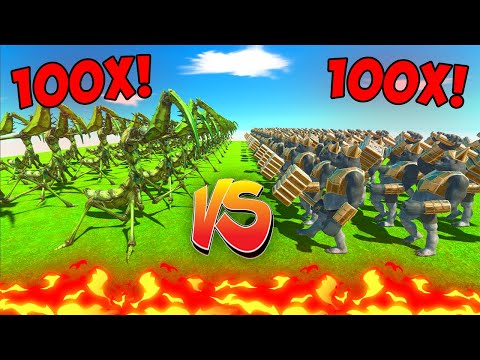 100X GIANT BOGOMOLES vs GORILLA + THOR HAMMER - WHO IS STRONGER? | Animal Revolt Battle Simulator