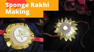 DIY Big Sponge Rakhi Making | Old Style Rakhi