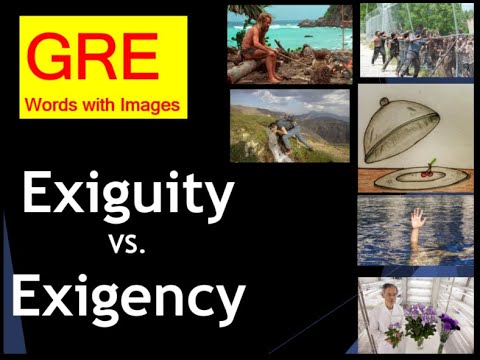 EXIGUITY Meaning | EXIGENCY Meaning | confusing GRE words with images | gre vocabulary | GRE