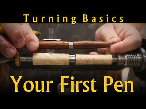 Turn Your First Pen: - Mandrel (Pen) Turning - Turning Basics #03 - Pen Turn - Part Two