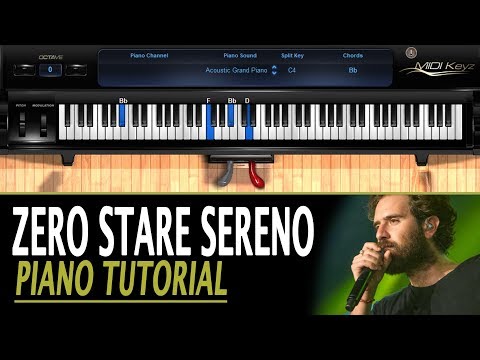 Zero Stare Sereno PIANO TUTORIAL [Prima Parte] - Thegiornalisti (How To Play)