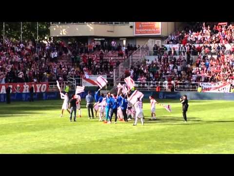 Celebración jugadores Rayo Vallecano tras ganar al Betis