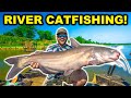 GIANT River CATFISHING With ROD REEL Catch Clean Cook