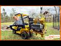 Building Tower Crane To Move Ride On Truck And Toys With Forklift Educational Kid Crew