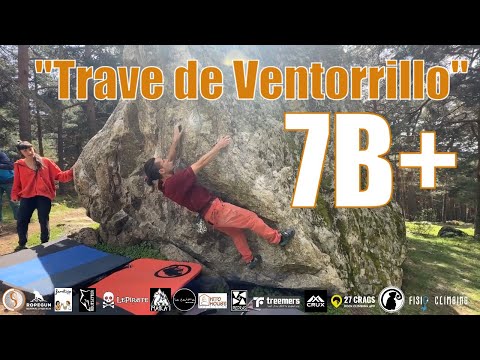 “Trave de Ventorrillo” 7B+ | El Ventorrillo Boulder | Sector "La Piedra"