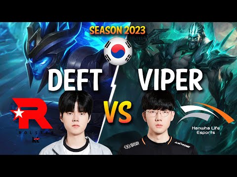 KT Deft vs HLE Viper - Deft KALISTA vs Viper DRAVEN ADC - Patch 13.23 KR Ranked
