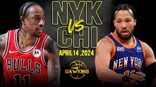 New York Knicks vs Chicago Bulls Full Game Highlights | April 14, 2024 | FreeDawkins