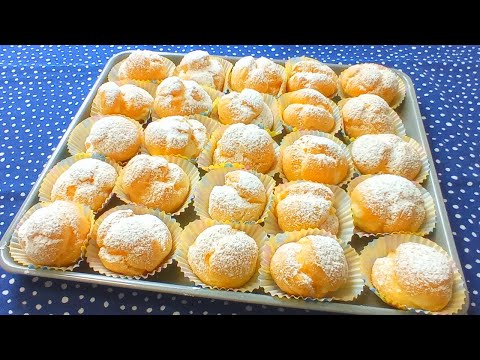 BIGNÈ CON CREMA PASTICCERA AL MASCARPONE - PASTA CHOUX FACILE- RICETTA FACILE PER I BIGNÈ ALLA CREMA