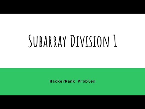Subarray Division Hackerank Challenge Solution