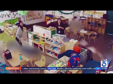 Daycare worker seen throwing shoe at young child in Inglewood