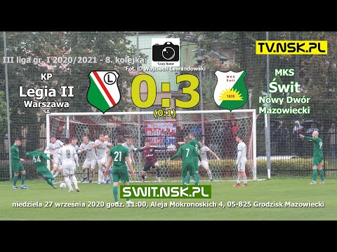 tv.nsk.pl 2020-09-27 Legia II Warszawa - Świt Nowy Dwór Mazowiecki 0:3 (0:1) transmisja na żywo