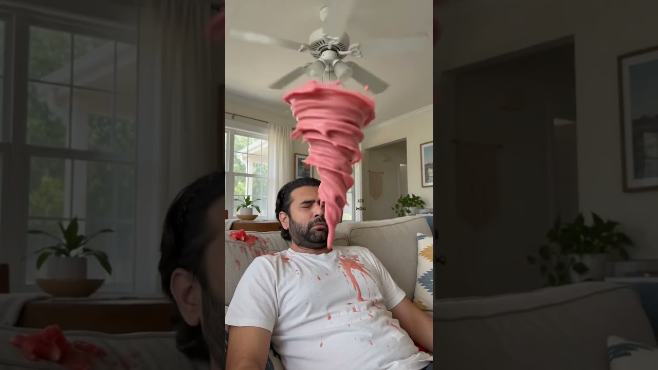 My Cat Dropped a Watermelon on the Ceiling Fan and It Rained Smoothie 🍉🌪️