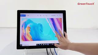 GreenTouch fully enclosed cast aluminum 10 points capacitive touch screen monitor.#monitor #display