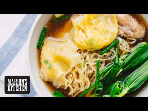 How Marion's Trick of Bruising Aromatics Transforms Store-Bought Stock Into a Rich Wonton Noodle Soup Broth