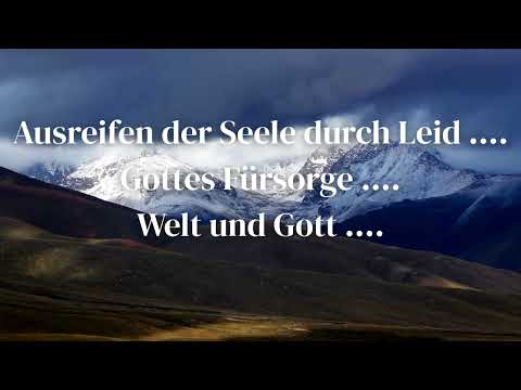 WELT UND GOTT .... AUSREIFEN DER SEELE DURCH LEID ....