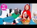 Cinq Enfants jouent le Petit Chaperon Rouge vidéo pour les enfants