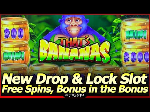 That's Bananas Slot Machine - Winning Session with 2 Free Spins, Bonus in the Bonus in 1st Attempt! - YouTube