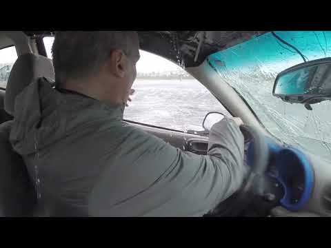 Research Demonstration: Car driving into water