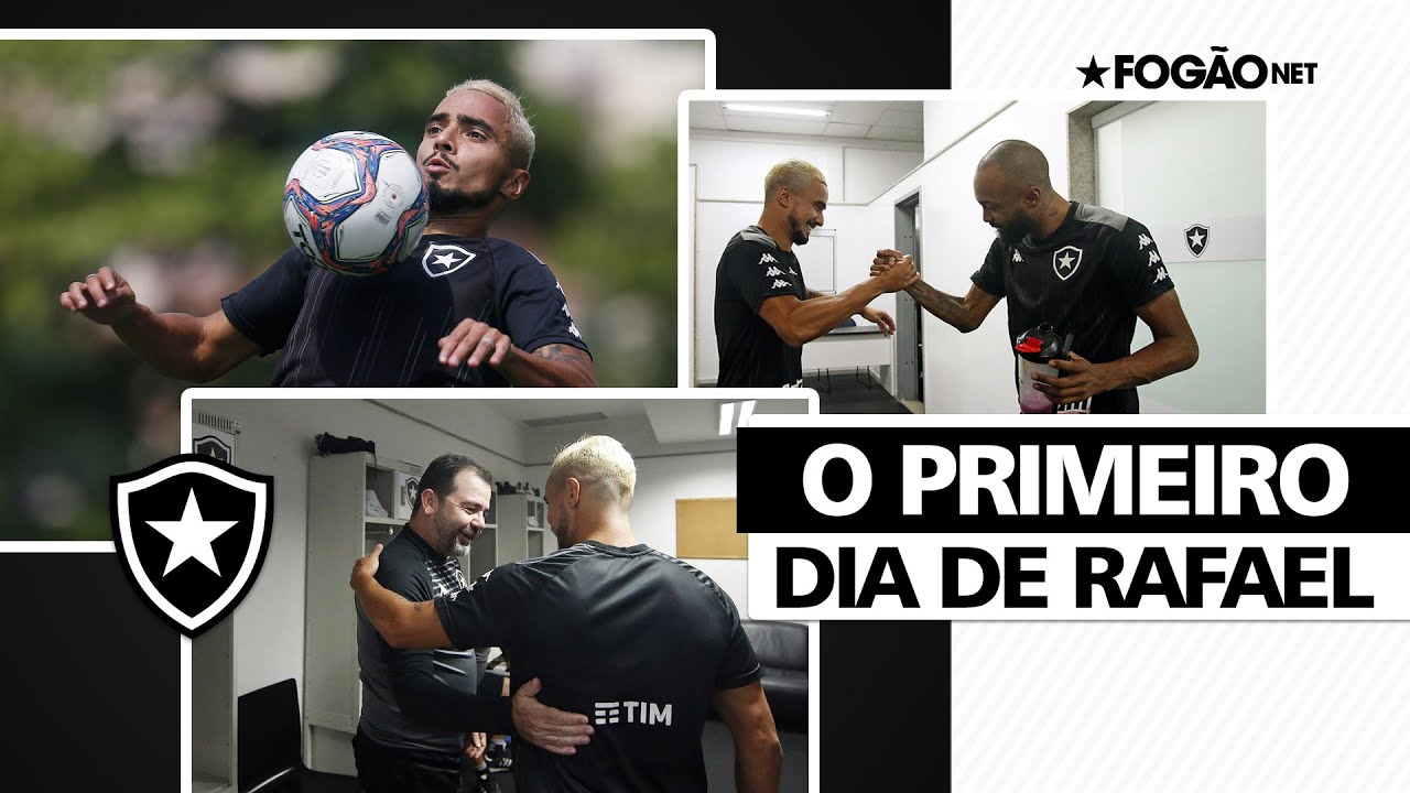Encontro com Chay e Enderson e treino com bola: veja como foi o primeiro dia de Rafael no Botafogo ⚽🏃🏽