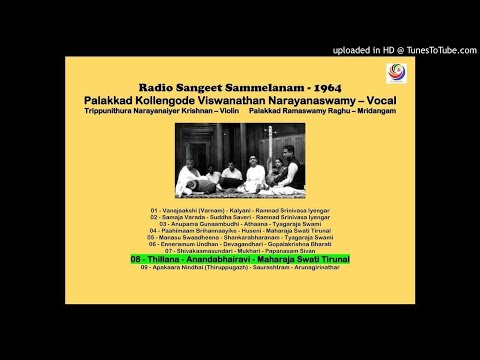 08-tillAnA-Anandabhairavi - Palakkad K V Narayanaswamy