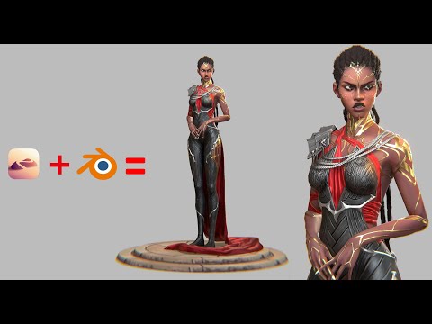 Mel - Arcane Character fan-art - Blender + Nomad sculpt