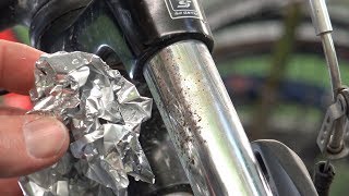 COME TOGLIERE LA RUGGINE DAGLI STELI CROMATI DELLA FORCELLA MTB