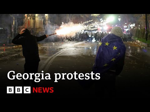 Video | Georgia protests over EU application delay | BBC News