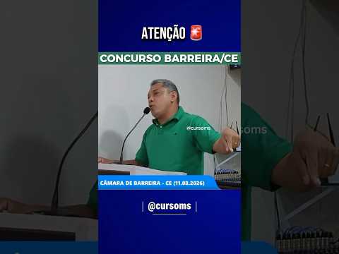 🚨 URGENTE! PREFEITO ANUNCIA NOVO CONCURSO PÚBLICO EM BARREIRA/CE