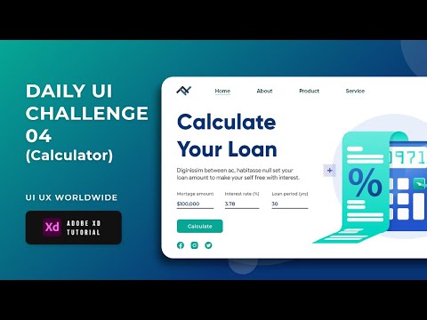Daily UI Challenge Day 4 | Calculator | UI Design Tutorial | Adobe XD Tutorial | UI UX WORLDWIDE