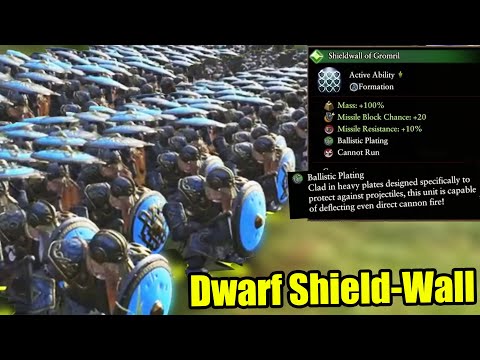 How Dwarfs Can Deflect EVERY Projectile with the NEW Shield-Wall Formation added in Thrones of Decay