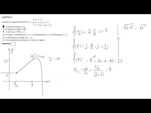 QUESTÃO 21 PROVA UFSC 2019.1 RESOLUÇÃO