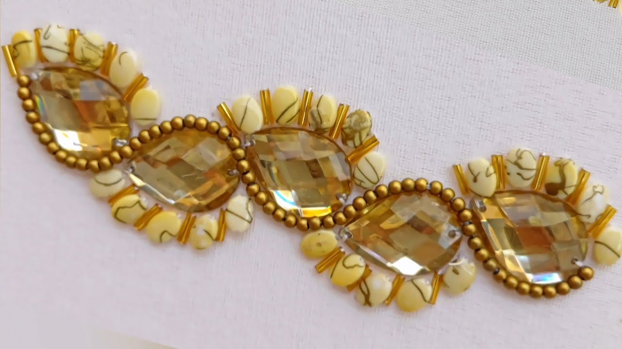 Sewing a sample of formal dress embroidery tutorial #DIY