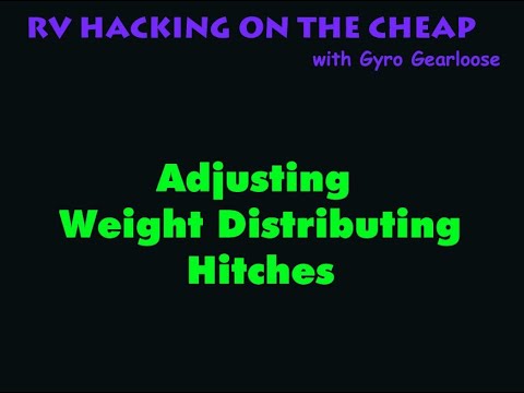 How to check and adjust your Weight Distributing Hitch