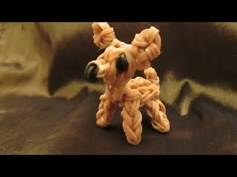 Rainbow Loom Chihuahua Dog or PuppyCharm. 3-D