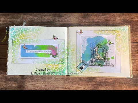 Mindful Monday visiting The Forest Temple by Jo Rice #laviniastamps #journalling
