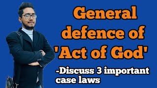 Act of God,  defence of Act of god under law of tort, #law_with_twins, #ugc_net, #actofgod