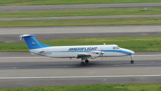 Ameriflight Beech 1900C [N31701] landing in PDX